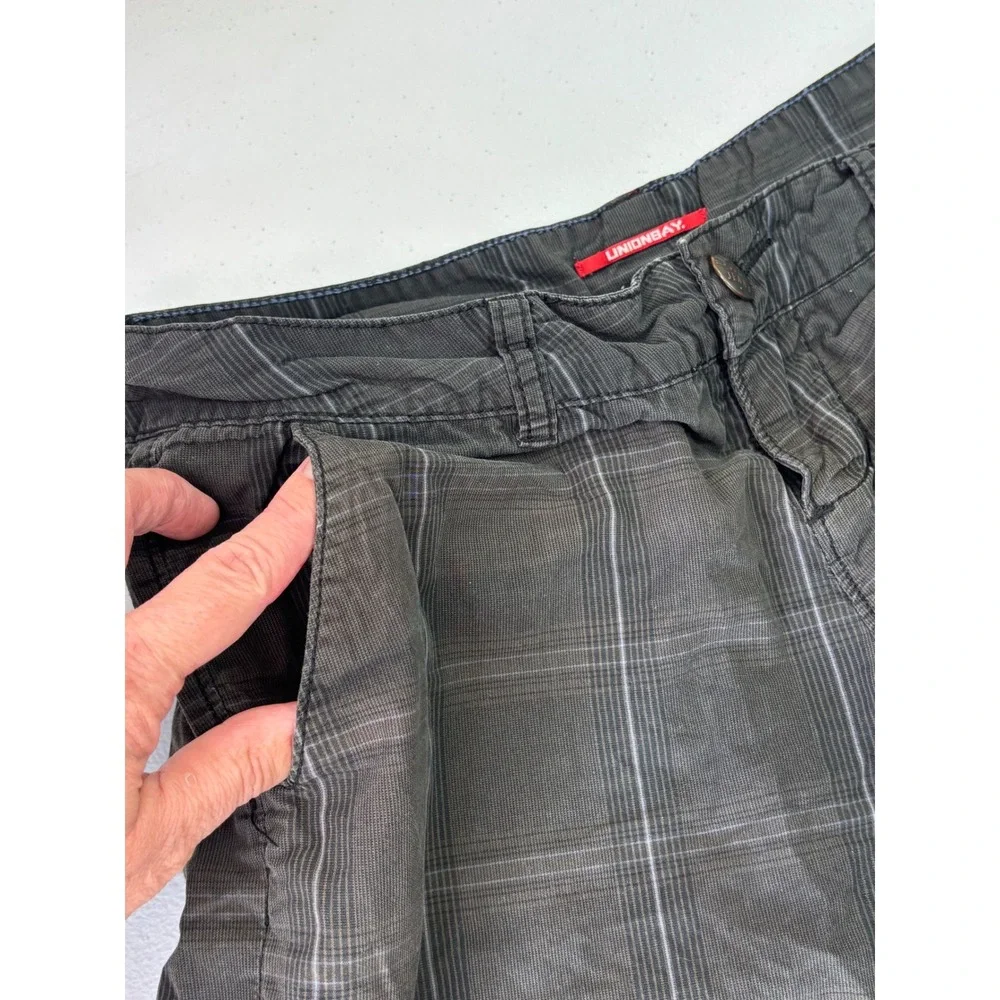 VINTAGE UNIONBAY Womens Shorts 90s Y2K Long Skater Grey Plaid Grunge Juniors‎ 7